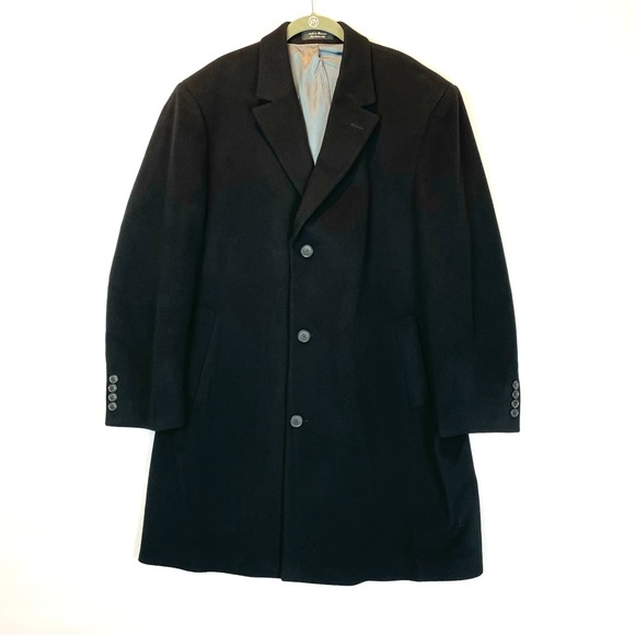 Calvin Klein Other - Calvin Klein Mens Overcoat Black Wool Blend Classic Winter Work Iconic 44R